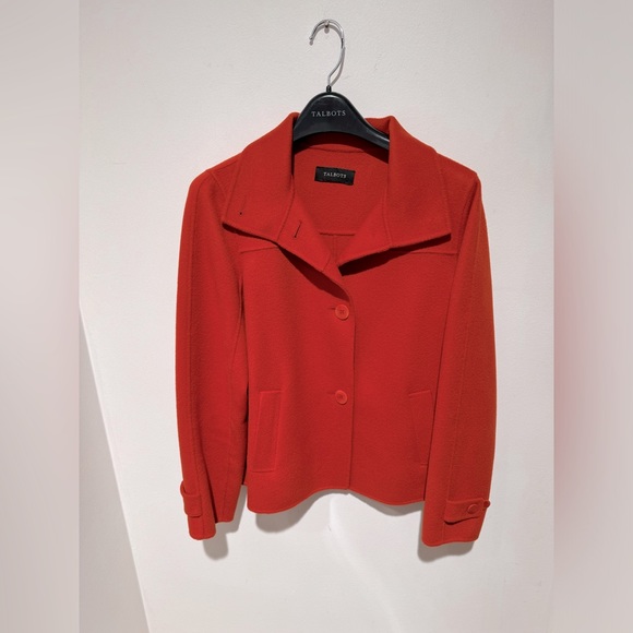 Vintage Talbots Wool Jacket Blazer Size S Burnt Orange - Picture 1 of 4